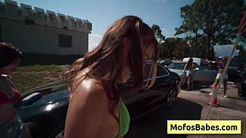 Horny Busty Blondie Slut JC Wilds Banged Hard by Johnny Love in a Car.