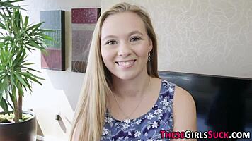 jizzy mouthed teen 18+ babe sucks pov in high def