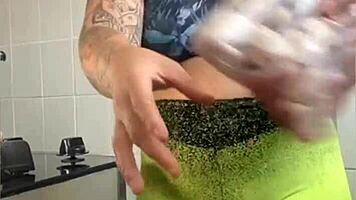 casada records cooking videos online but really just wants to flash her swollen pussy