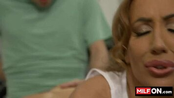 i see teen boy pounding two big tit sluts in gym threesome