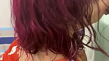 Teen deepthroats dildo roughly in ebony milf scene