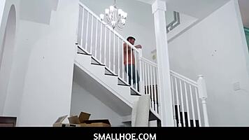 Tiny Asian Princess Jade Kimiko Faces Sergeant Miles' Massive Challenge in Fun-Sized Adventure