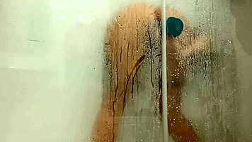 Teen Girl Enjoys Shower Time With Toy