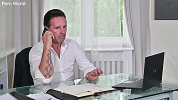 headmaster mr perry starts a wild gangbang in his office 😈