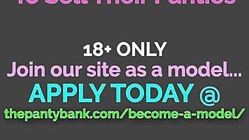 tiny blonde says, 'i'm gonna make my pussy cum hard after gagging'