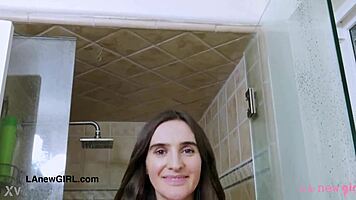 gorgeous czech model enjoys a steamy shower