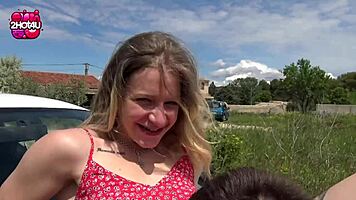 Tattooed Blonde Gets Fucked In Field After School