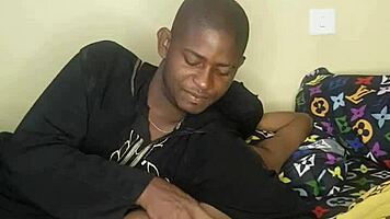 Ebony Can't Resist Shaved Pussy Webcam Show!