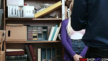 Big ass teen 18+ caught stealing in the shop, now in trouble.