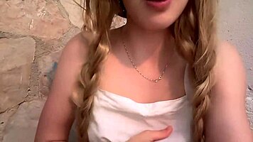 ugh, my stepdad leaves me outside, i’m so horny waiting in the yard for him