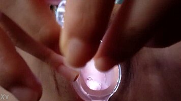 feeling so aroused opening my pussy with dildo