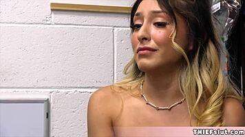 Pretty Blonde Shoplifter Seduces Mall Cop