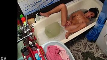 My barely legal step-sister fucks her tight 18+ hole on hidden cam!