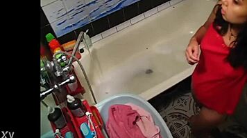 My barely legal step-sister fucks her tight 18+ hole on hidden cam!