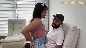my student sucks me to pass class with dirty talk and humiliation in latina teen 18+ ass licking session