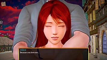 My new family plays a game with the redhead teen.