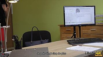 Loan4K: Hidden Blowjob At Work For Rich Czech Teen 18+.