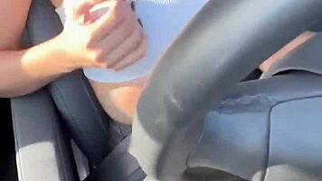 Outdoor Oral And Assfucking With Shaved Pussy In No Traffic!