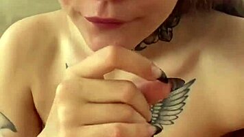 this petite brunette teen with natural tits does rimming, deepthroat, and gets messy cum on her face.