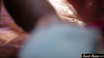 Gorgeous young ebony teen gets doggystyled by stepdad in fantasy roleplay