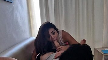 Latina teen sucks deliciously.