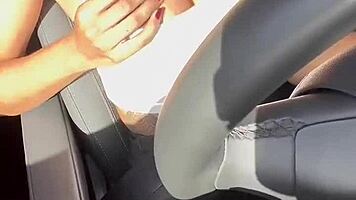 Outdoor Oral And Assfucking With Shaved Pussy In No Traffic!