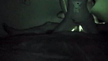 Hidden Camera Catches Redhead Babe Being Licked By Muscular Lover In Dark