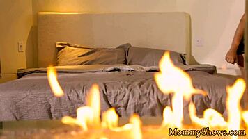 Glam Stepmom in Lesbian Threeway with Cute Teen 18+s!