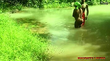 Ebony wife fucks pastor during water baptism ceremony.