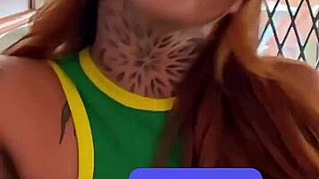 Bold Petite Redhead Deepthroats Sloppily After Casting