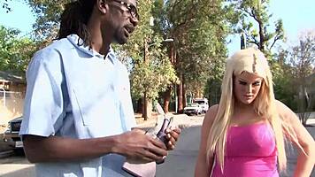 Big black guy takes advantage of stranded white teen 18+