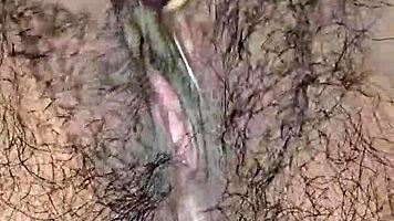 Desi housewife moans loud during close-up hairy pussy worship. Tight Asian solo action!