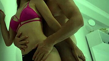 Delicious girl fed her hot handsome man