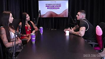 Detailed Compilation of Kylian Cria Cast with Tifany Rocha and Didy Reis Part 2 in Sheer Red Lingerie