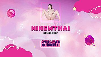 Thaise huisvrouw milf speelt met enorme dildo in opslagkamer voor wild creampie