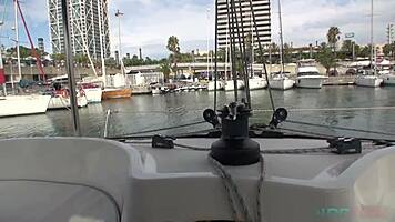 Two Girls Devour Each Other's Pussies On A Boat In High Seas Barcelona!