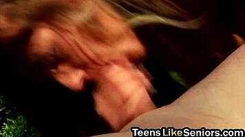 Young Chick Banged By Horny Old Dude In Group Outdoor