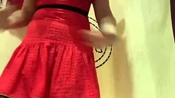 Teen Enjoys Intimate Moment In Public Changing Room