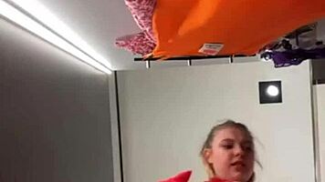 Teen Enjoys Intimate Moment In Public Changing Room