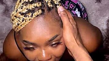 small babe provides deluxe package with kissing and deepthroat