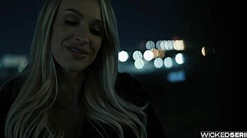 The hunger scene 1 with emma hix involves fucking, kissing, and deepthroat.