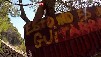 Brazilian Bodybuilder Gets Deepthroat Facial on Ibiza Paradise Beach