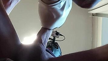 preview - naked milf with pantyhose and heels gives a blowjob with swallowing