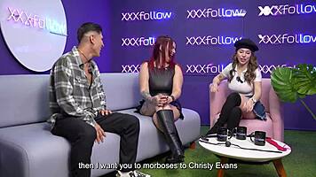 Christy Evans Dominatrix Swinger Sucks Dani Ortiz's Big Cock Before Hard Fucking