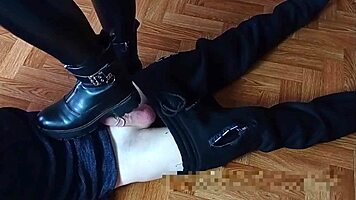 Intense Foot Fetish Dominance: Girls in Boots Give Hardcore Footjobs