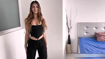 latina babe caught in a compromising situation with a link to full video