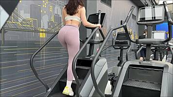 Picked up at gym for rough bubble ass fuck