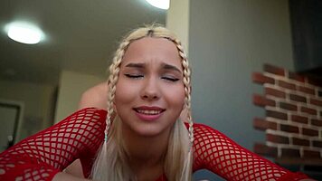 Fuck That Hot Blonde In Red Hard!