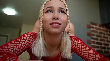 Fuck That Hot Blonde In Red Hard!