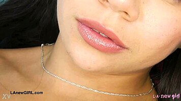 A hot and delicious girl shows her sexual appeal in stunning attire